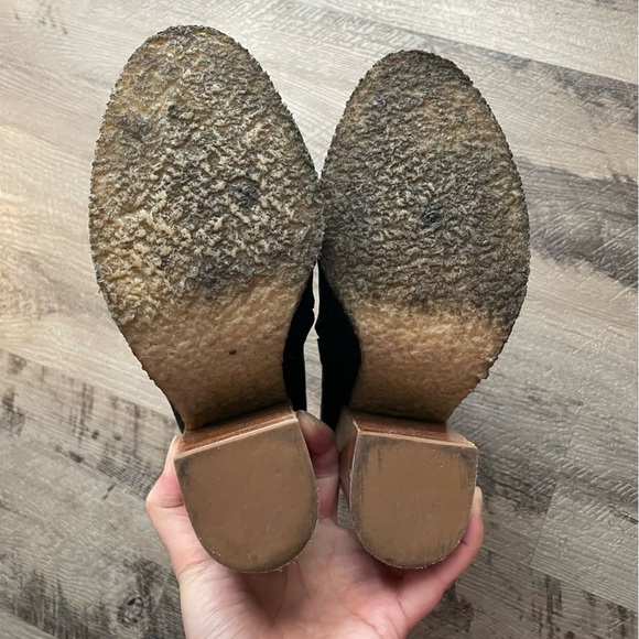 AllSaints Ankle Boots Womens US 7 EU 37 Black Chunky Heel Leather Lakote - Picture 6 of 8